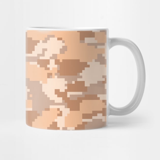 Light Brown Camo pattern digital Camouflage by Tshirtstory